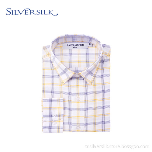 Custom Yellow Checks Poly Cotton TC Breathable Shirts